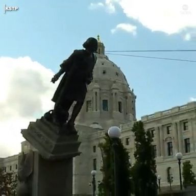 The protesters looped a rope around the statue and pulled it to the ground.