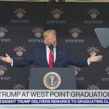 The president delivered an address at the 2020 graduation ceremony at the United States Military Academy in West Point, New York.