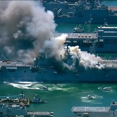 VIDEO: Investigation underway into explosion on a Navy ship in San Diego