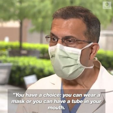 The medical director at a Houston hospital urged people to wear masks as the number of new coronavirus cases is rising, especially among young people.