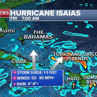 VIDEO: Hurricane Isaias approaches the East Coast