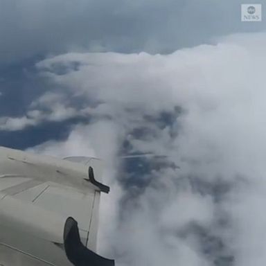 The NOAA hurricane hunter captured images out the window during his second dive into the eye of Hurricane Isaias.