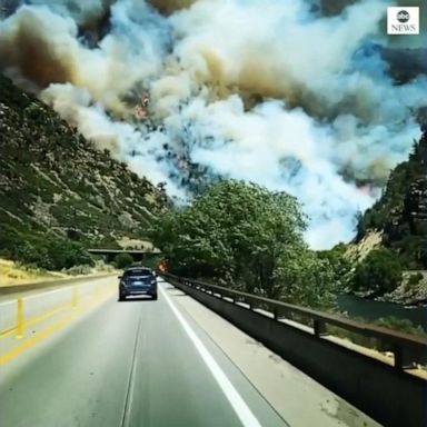 VIDEO: Grizzly Creek Fire shuts Interstate 70 in Colorado