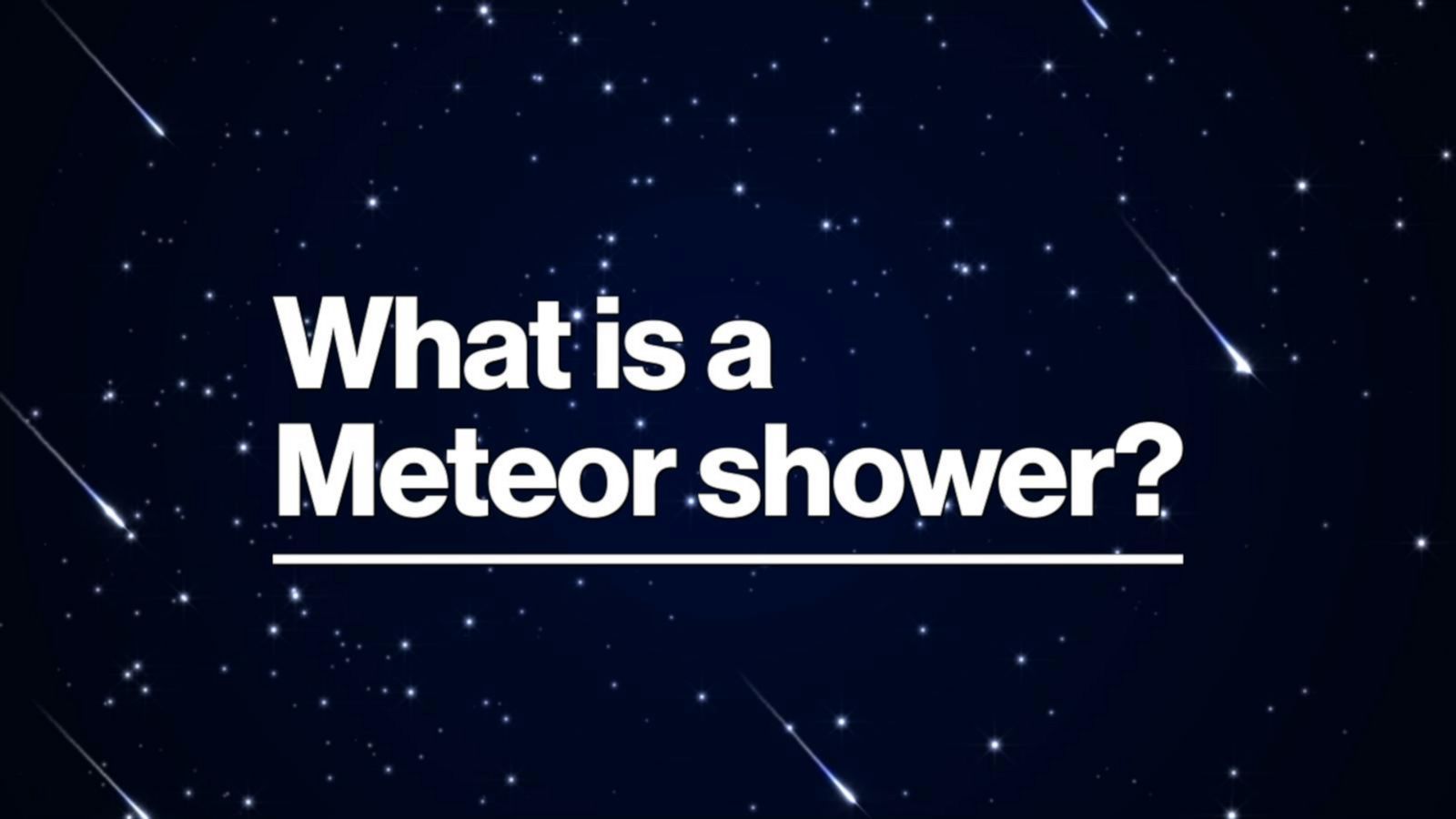 What is a meteor shower? Good Morning America