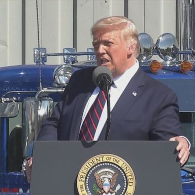 President Donald Trump made a campaign speech near former Vice President Joe Biden's childhood home in Scranton, just hours before Biden accepts the nomination for president at the Democrat convention.