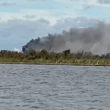 Louisiana Gov. John Bel Edwards said the fire was reported near Westlake and advised residents to shelter in place until further notice.