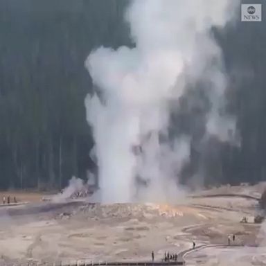 The Giantess geyser at Yellowstone National Park erupted for the first time in more than six years, according to park officials.