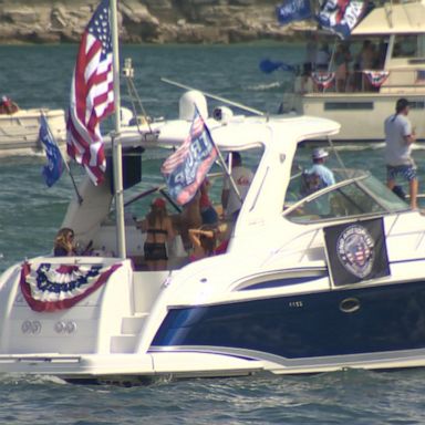 Several boats sank into Lake Travis during the Trump boat parade on Saturday.