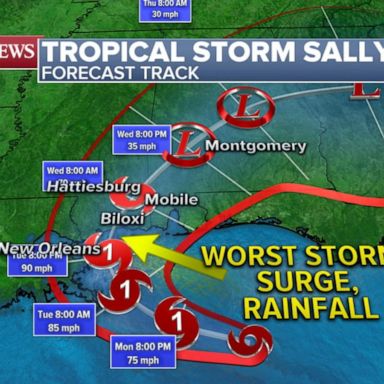 VIDEO: New Orleans braces for potentially major storm surge from Tropical Storm Sally 