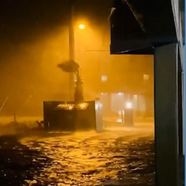 Winds and rain flooded the Gulf Coast of Alabama overnight before Hurricane Sally made landfall.