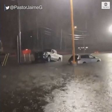 VIDEO: Cars underwater as Tropical Storm Beta hits Houston