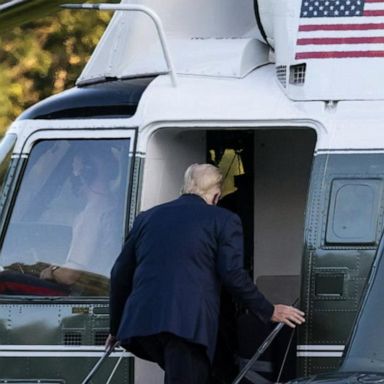 VIDEO: President Trump briefly leaves Walter Reed to greet supporters