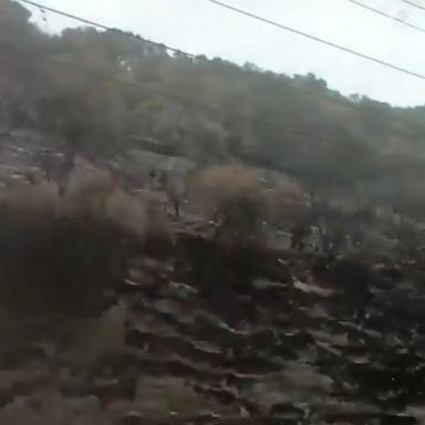 A car driving through California's Napa Valley captured miles of destroyed landscape.