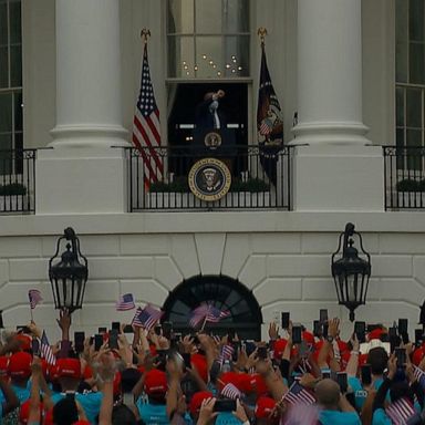 Hundreds of people gathered on the South Lawn of the White House for President Donald Trump’s first in-person event since he tested positive for coronavirus.