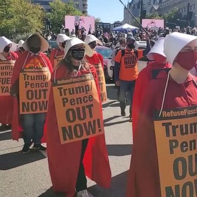 The Women’s March was organized in over 400 cities across the country to protest against the president’s decision to fill the late Justice Ruth Bader Ginsburg’s Supreme Court vacancy.