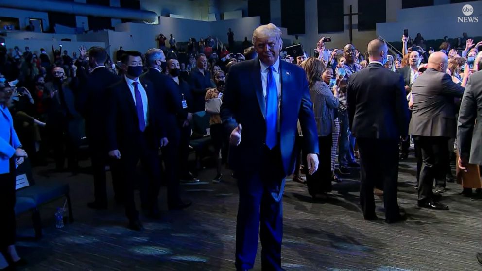 Trump visits Las Vegas church Video - ABC News