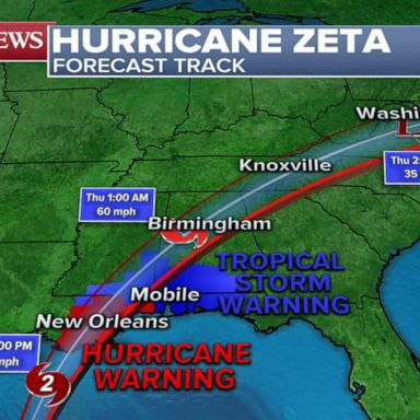 VIDEO: Hurricane Zeta racing toward Gulf Coast 