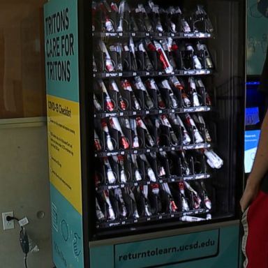 The university has installed 11 of these vending machines on campus for students to test themselves.