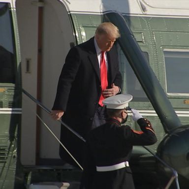 VIDEO: Trump heads to visit Texas border wall, makes 1st public comments since riots