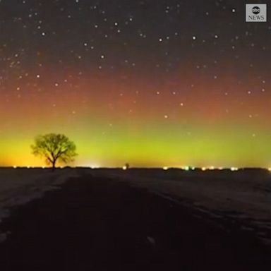 A photographer based in Minnesota captured a stunning shot of the northern lights during a sunrise.