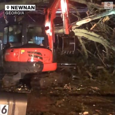 Severe weather caused heavy damage, downing power lines and uprooting trees in the Atlanta metro area.