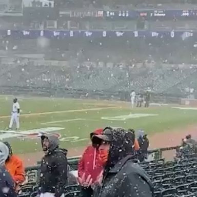 Thousands of fans did not let the snowy weather stop them from enjoying opening day in Detroit.