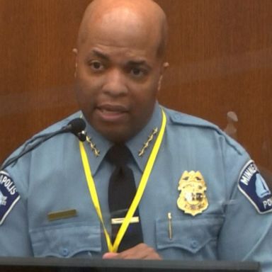 Minneapolis' police chief testified in court about his former officers' use of force during George Floyd's arrest.