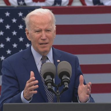 President Joe Biden delivered remarks at a drive-in rally to celebrate his 100th day in the office while recognizing Georgia voters for helping elect him.