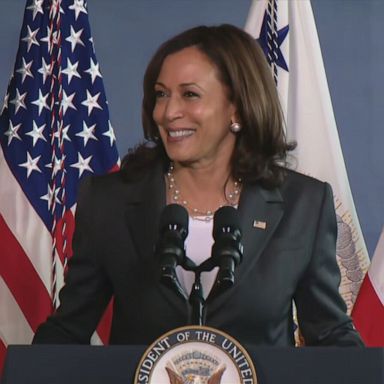 Vice President Kamala Harris discussed the progress made by the president at a vaccination site in Baltimore.