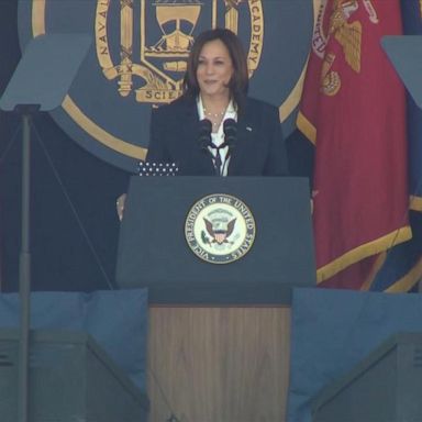 "Our world is fragile,” Harris warned in her speech as she outlined the challenges that the graduates will face. 