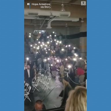 VIDEO: Cellphones light up graduation ceremony after power outage