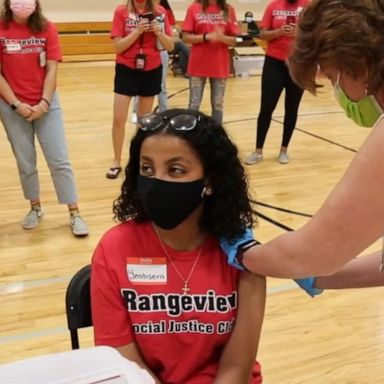 Students at Rangeview High School in Colorado are responsible for vaccinating hundreds of people. 