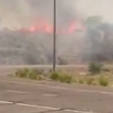 Firefighters continued to battle the flames of the Telegraph Fire in southeast Arizona, as the fire grew to more than 60,000 acres.