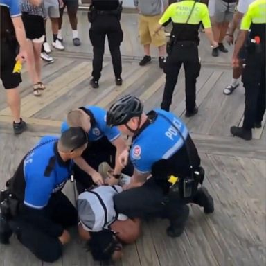 PHOTO: A group of teens allegedly resisted arrest while violating a smoking and vaping ordinance in Ocean City, Maryland.