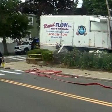 The suspect allegedly rammed a stolen truck into a house before shooting a retired state trooper and a veteran in Winthrop, Massachusetts.