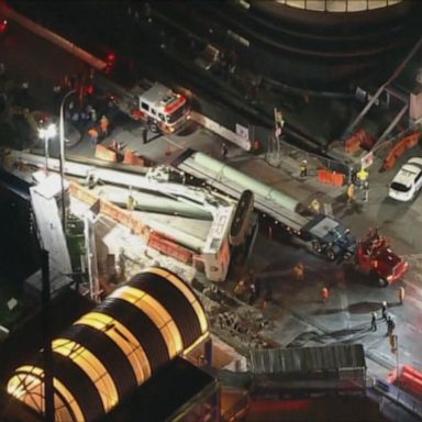 A drilling rig fell on top of a 55-year-old man at a construction site in Philadelphia on Tuesday night.