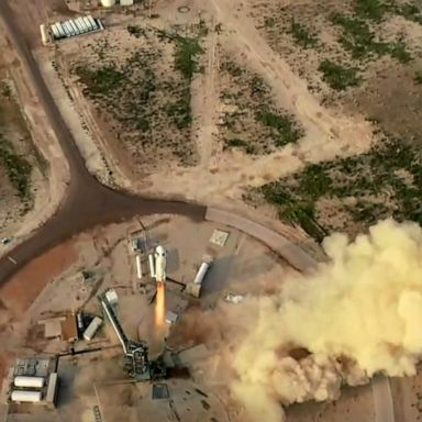 Bezos, along with a crew of three took a huge step forward in commercial space flight on the first manned Blue Origin space flight.