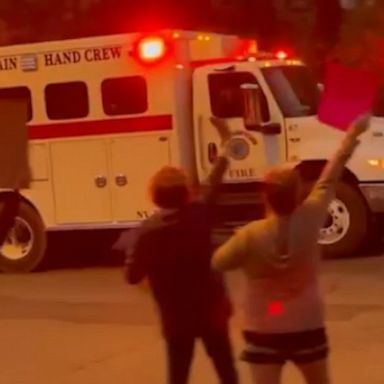 Lake Tahoe-area residents lined the streets to cheer for firefighters and first responders who have been battling the massive Caldor Fire.