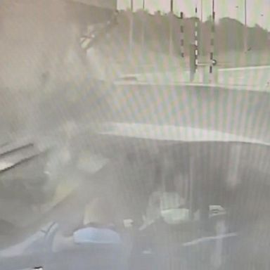 Police released dramatic video of a driver, allegedly under the influence of drugs, colliding with a vehicle and toll booth.