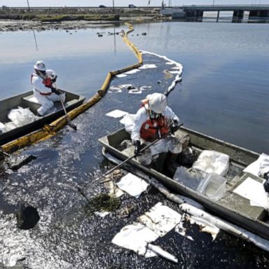 VIDEO: Cleanup underway after oil pipeline bursts off coast of California