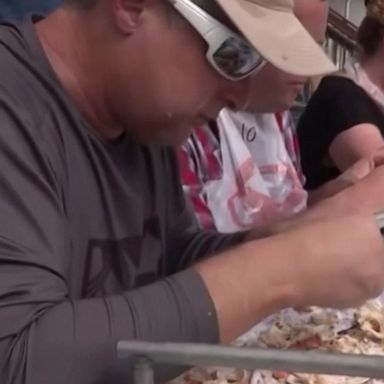 A Florida Keys town held its annual stone crab claw eating contest to mark the start of the animals' harvest season.