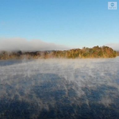 Dramatic mist hovered over Kentucky's Lake Linville and made for a peaceful scene.