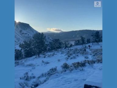 WATCH: Yellowstone National Park covered in snow