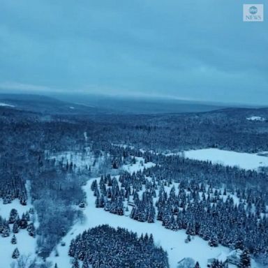 A winter storm blanketed parts of northern Maine with several inches of snow.