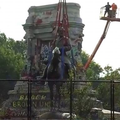 The land on which the pedestal sits will be transferred from state ownership to the city of Richmond. 