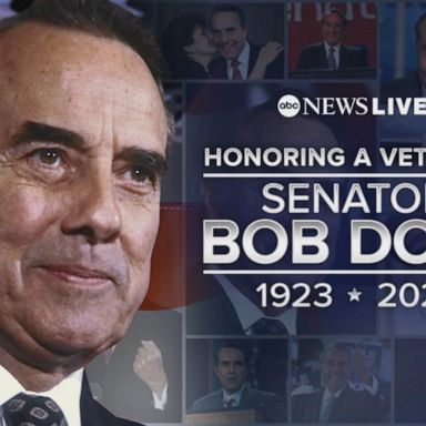 VIDEO: Former Senator Bob Dole lies in state in the Capitol Rotunda