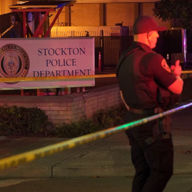 A man was fatally shot by police after charging at several officers outside the police headquarters building in Stockton, California, authorities said.