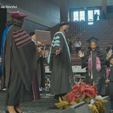 The Grammy-winning artist received a bachelor's degree in health administration from Texas Southern University on Saturday.