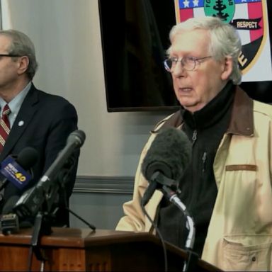 Senate Republican Leader Mitch McConnell met with local leaders and residents in his home state on Friday after dozens were killed in an outbreak of tornadoes.