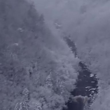 Snow fell in Haywood County, North Carolina, as a winter storm moved through the area, creating a winter wonderland.